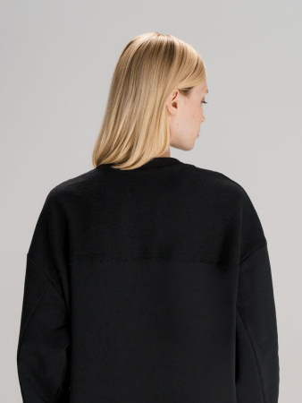 Свитшот оверсайз унисекс Vozduh, черный, размер XL/XXL