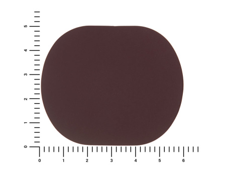 ПАТЧ ОВАЛ soft-touch (коричневый ) 6,0 х 5,0 см