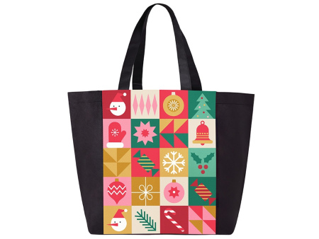 Сумка для шопинга с донной складкой и ручкой из нетканого PET материала