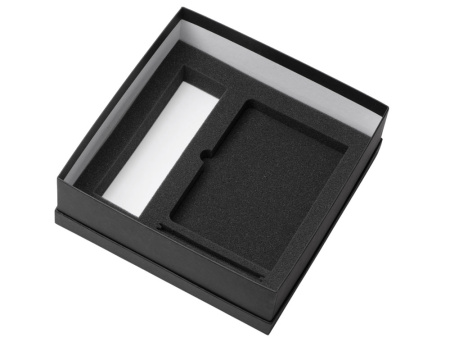 Подарочный набор с блокнотом С3, металлической ручкой и термосом, черный