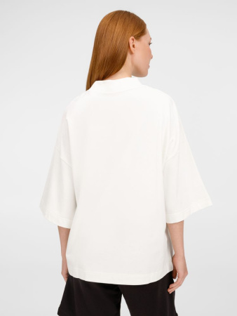 Футболка оверсайз унисекс T9, молочно-белая, размер XS/S