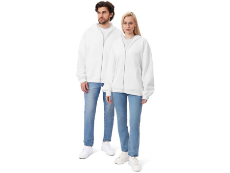 Толстовка оверсайз с капюшоном на молнии Monaco, белый