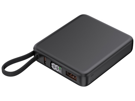 Внешний аккумулятор с подсветкой лого Nex, 5000 мАч, черный