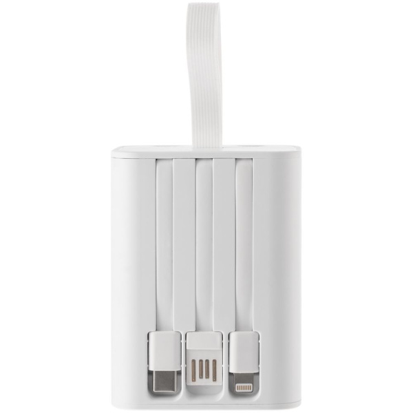 Аккумулятор с быстрой зарядкой Trellis Quick 10000 мАч, белый