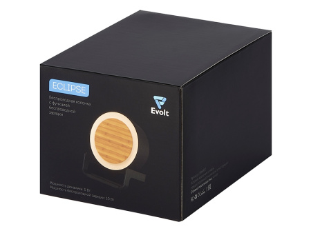 Портативная колонка c функцией беспроводной зарядки Eclipse, 5 Вт / 10 Вт Портативная колонка c функцией беспроводной зарядки Eclipse, 5 Вт / 10 Вт