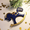 Ёлочная игрушка Лошадка (синий)