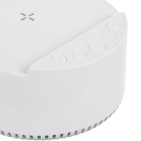 Bluetooth-колонка с беспроводной зарядкой relaxTime, белая Bluetooth-колонка с беспроводной зарядкой relaxTime, белая