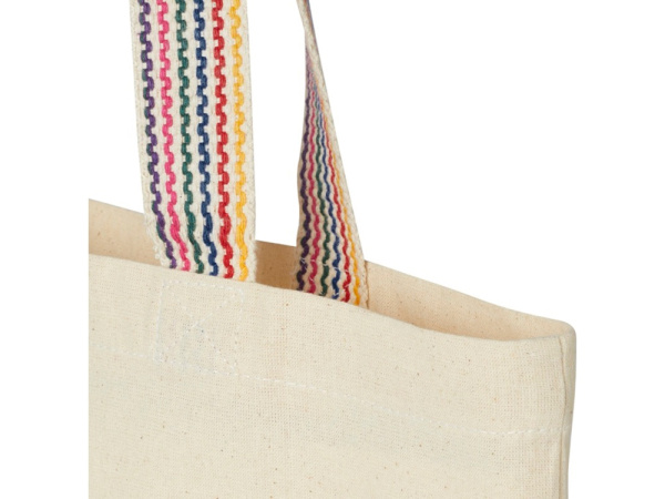 Эко-сумка Rainbow из переработанного хлопка с передним карманом