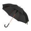 Зонт-трость Квантум (Quantum), черный/оранжевый