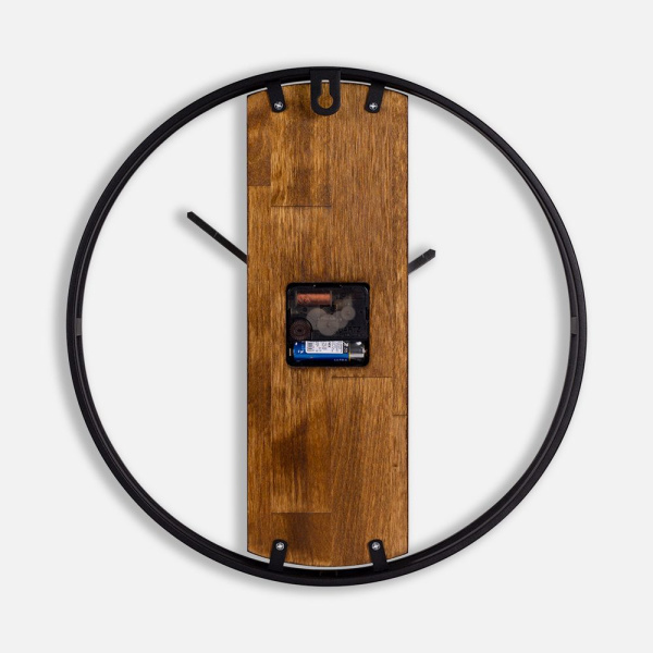 Часы Woodix, черные с коричневым