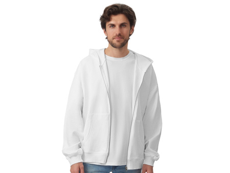 Толстовка оверсайз с капюшоном на молнии Monaco, белый