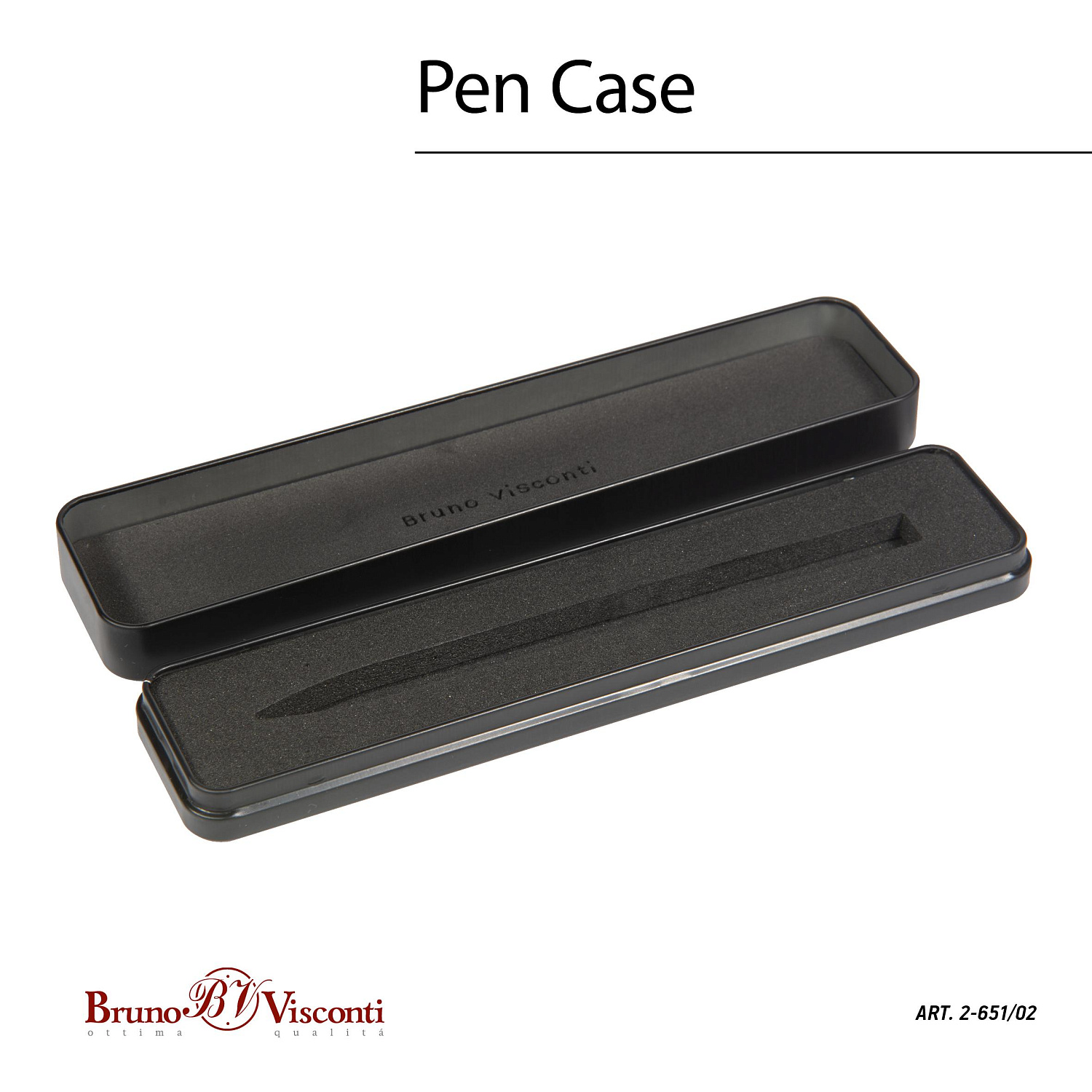 ФУТЛЯР PREMIUM МЕТАЛЛИЧЕСКИЙ  ПОД РУЧКУ "MIDDLE", ЧЕРНЫЙ