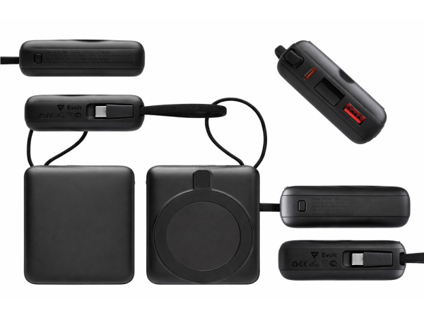 Магнитный беспроводной внешний аккумулятор c подсветкой лого Энчант, 10000 мАч