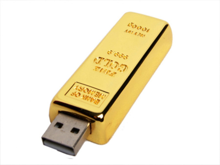 USB-флешка на 32 Гб в виде слитка золота, золотой