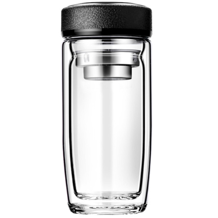 Термос стеклянный с LED-дисплеем Smartview, чёрный