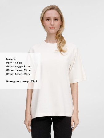 Футболка оверсайз унисекс Avenu, молочно-белая, размер XS/S