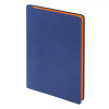 Ежедневник Flexy Latte Soft Touch Blue Edition Color А5, синий/оранжевый, недатированный, в гибкой обложке