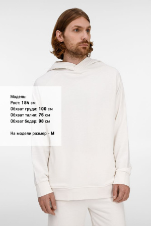 Худи унисекс H5, молочно-белое, размер XS/S