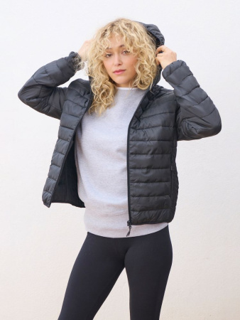 Куртка с капюшоном женская Stream Women, черная, размер XXL