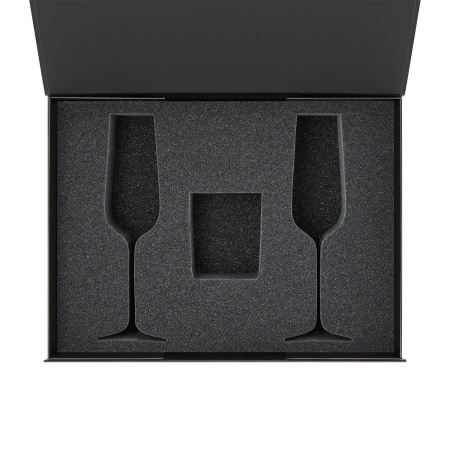 Ложемент под свечу Энигма (Enigma) + 2 бокала для шампанского в среднюю коробку-трансформер (арт. 695721)