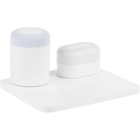 Станция беспроводной зарядки с колонкой и ночником Trilogy, белая Станция беспроводной зарядки с колонкой и ночником Trilogy, белая