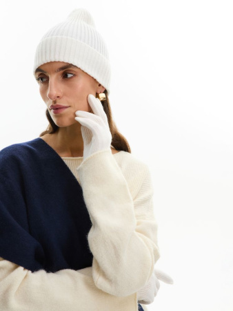 Шапка Bernard, молочно-белая (ванильная)