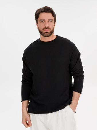 Лонгслив унисекс Siluetti Fuori, черный, размер L/XL