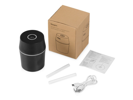 USB Увлажнитель воздуха с подсветкой Steam, черный