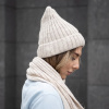 Шапка бини вязаная НАСВЯЗИ©  шерсть/ акрил