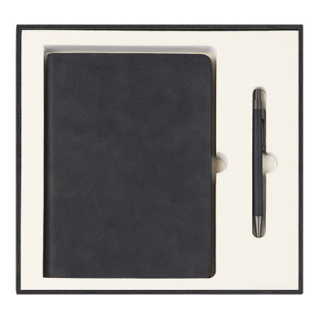Набор подарочный Solution Superior Duo (ежедневник, ручка), чёрный