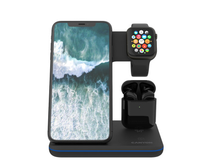 Беспроводное зарядное устройство для гаджетов 3-в-1 с технологией QI WS-302