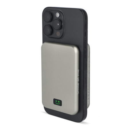 Внешний беспроводной аккумулятор Xoopar Smile с MagSafe и зеркалом, 5000 мА·ч