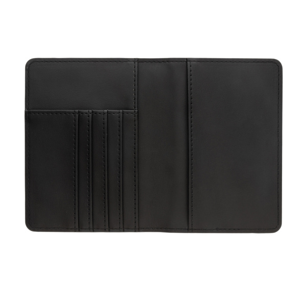 Обложка на паспорт с багажной биркой Swiss Peak из переработанного полиуретана GRS Обложка на паспорт с багажной биркой Swiss Peak из переработанного полиуретана GRS