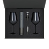 Подарочный набор 2 бокала для вина Sapphire + набор для вина с электрическим штопором Sacramento, в черной коробке