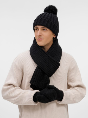 Варежки HappyGo, черные, размер L/XL