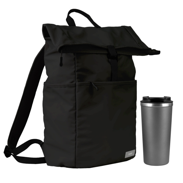 Подарочный набор Palermo, Boston, черный/серый (рюкзак, термокружка) Подарочный набор Palermo, Boston, черный/серый (рюкзак, термокружка)