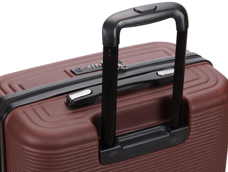 Чемодан TORBER Onego, бордовый, ABS-пластик, 79,5 х 51 х 29 см, 103 л