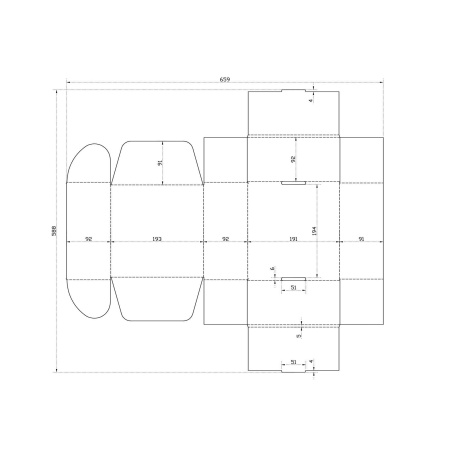 Коробка для набора средняя, самосборная, крафт