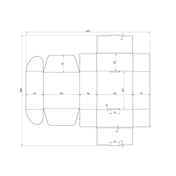 Коробка для набора средняя, самосборная, крафт