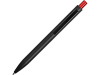 Ручка металлическая шариковая Blaze с цветным зеркальным слоем, черный/красный