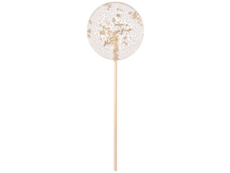 Леденец Круг прозрачный из изомальта с серебристой посыпкой, 30 гр.