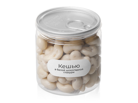 Подарочный набор c пледом, термосом, свечой и миндалем, белый