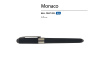 Ручка пластиковая шариковая Monaco, 0,5мм, синие чернила, черный/вороненая сталь