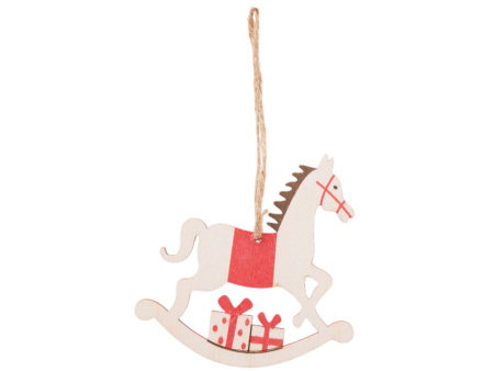 Елочная подвеска - лошадка (печать с 2 сторон)