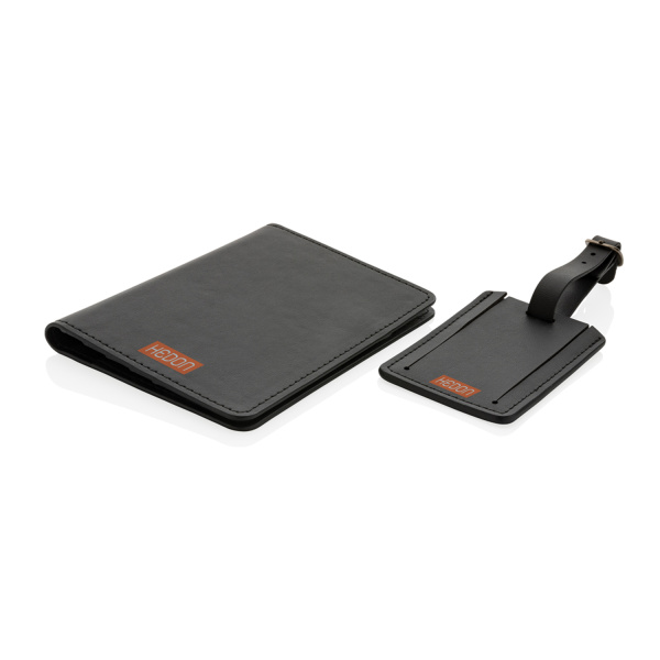 Обложка на паспорт с багажной биркой Swiss Peak из переработанного полиуретана GRS Обложка на паспорт с багажной биркой Swiss Peak из переработанного полиуретана GRS