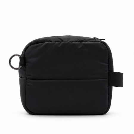 Несессер Superbag Bubble, стёганый, на молнии, с креплением на кольцо-карабин (черный)