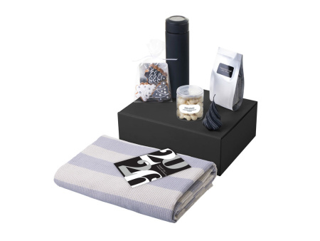 Подарочный набор Re:Warm с пледом, термосом и свечой