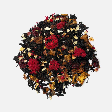 Чай «Сокочай», черный с соком ананаса с вишней, цветками и коркой граната и лемонграссом