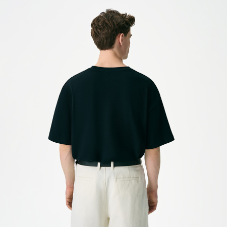 Футболка унисекс премиум Аура (Aura), 100% хлопок 200гр. черный, размер 3XL/4XL