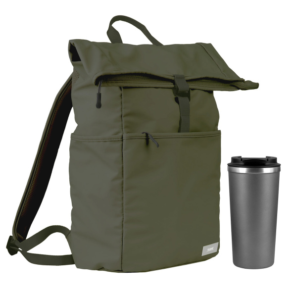 Подарочный набор Palermo, Boston, зеленый/серый (рюкзак, термокружка) Подарочный набор Palermo, Boston, зеленый/серый (рюкзак, термокружка)